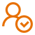 checked user icon - old orange