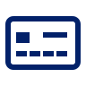 debit card or credit card icon lg - dark blue