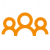 customer loyalty icon - orange